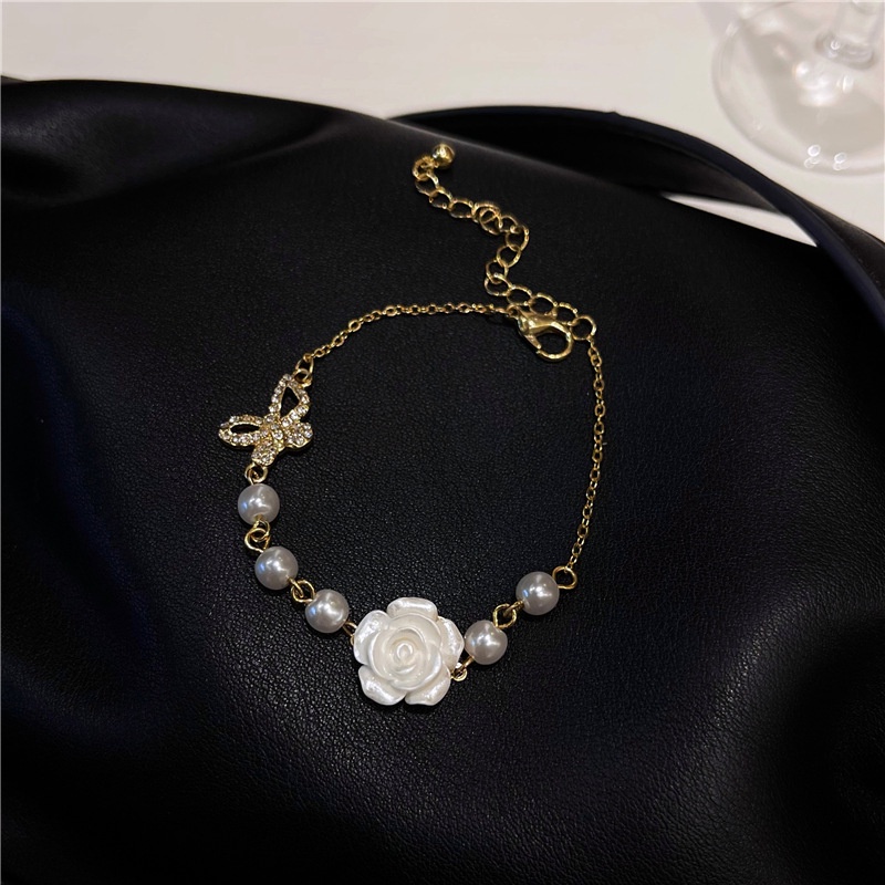 Gelang Mutiara Aksen Pita Gaya Korea Untuk Wanita
