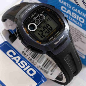 JAM TANGAN PRIA GSHOCK/JAM ORIGINAL CASIO ILUMINATOR W 210 HITAM
