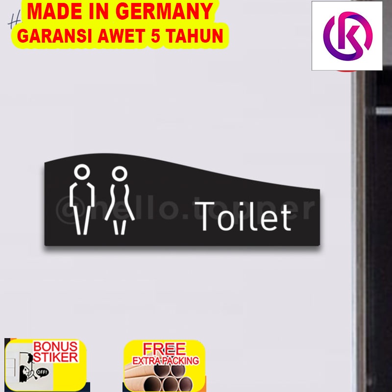 

Terlaris Sign Board Toilet WC Restroom Ekslusif Print Signage Akrilik - Putih