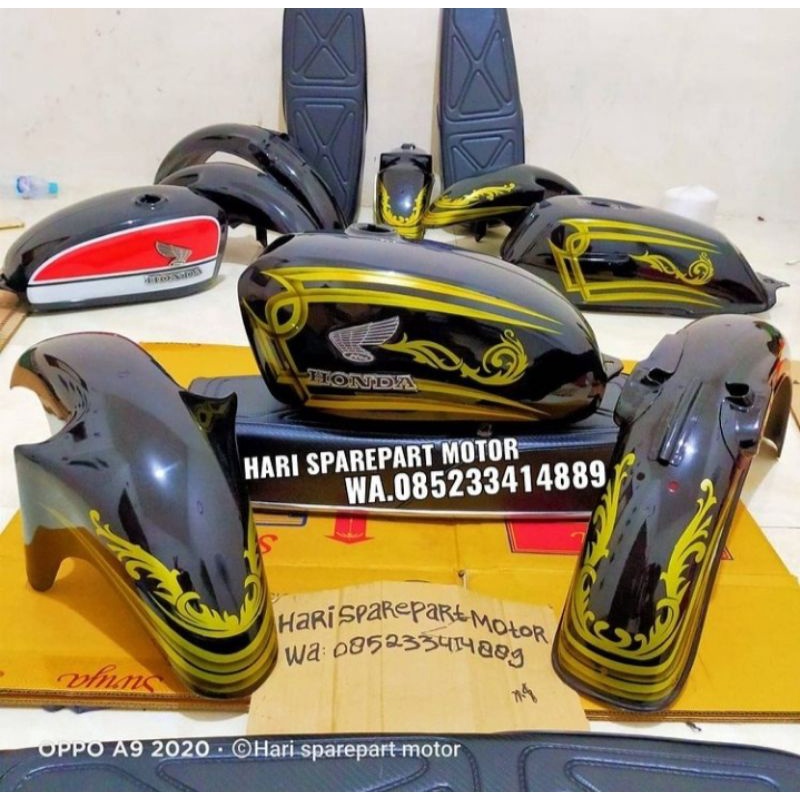 1 set tangki cb motif batik simpel