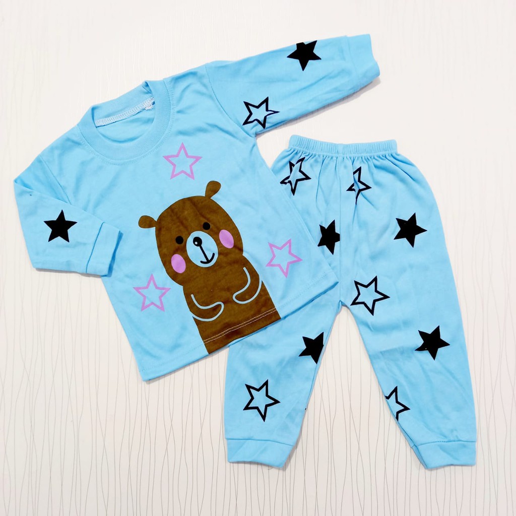 baju tidur anak setelan piyama bayi  set  lengan panjang baby cyand clothing