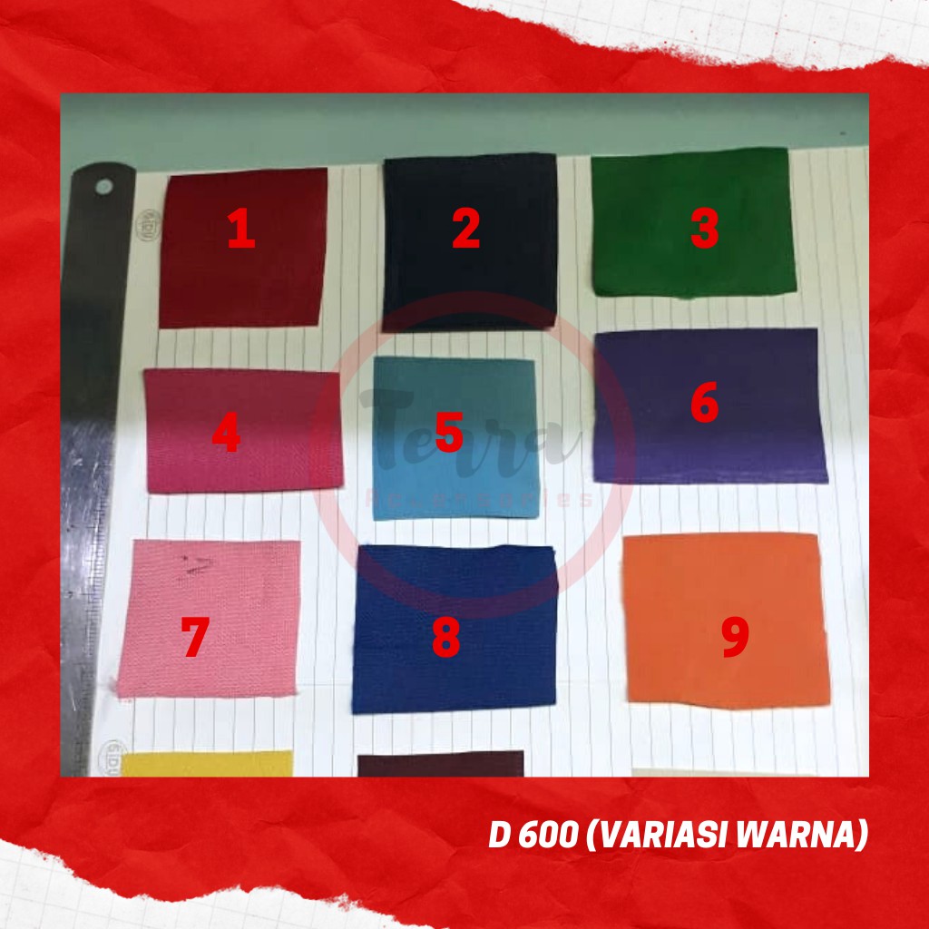 ( PER 5 METER ) Bahan Tas Kain D600 Dinier Polyester D 600 Dinir Per Meter