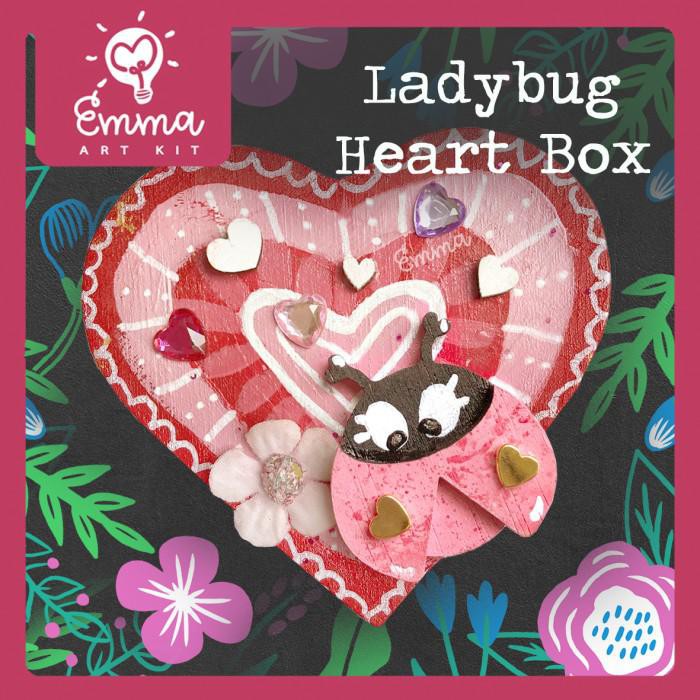 

Art / Emma Art Kit: Lovey-Dovey Ladybug Heart Box Bonus White Marker! Diy