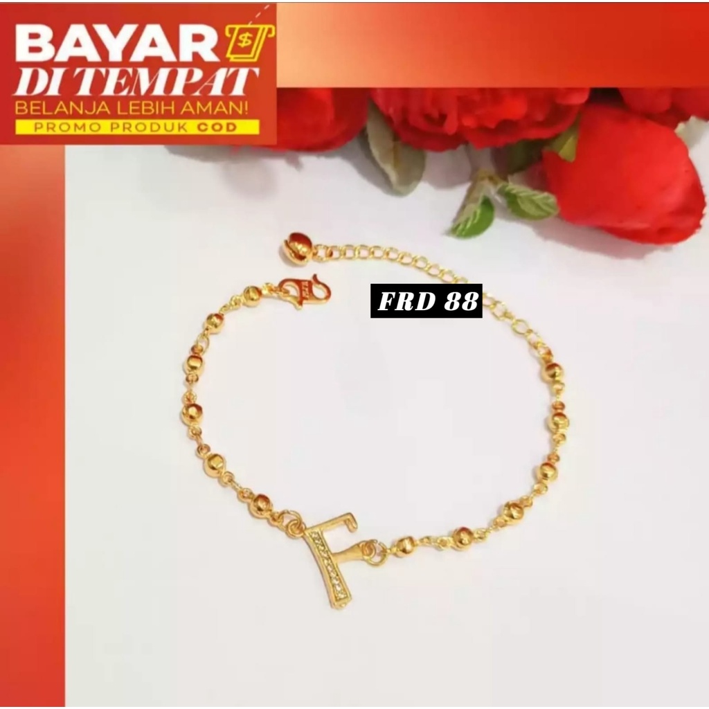 GELANG TANGAN HURUF  ALFABET A-Z MASA KINI/ACCESSORIES WANITA TERLARIS