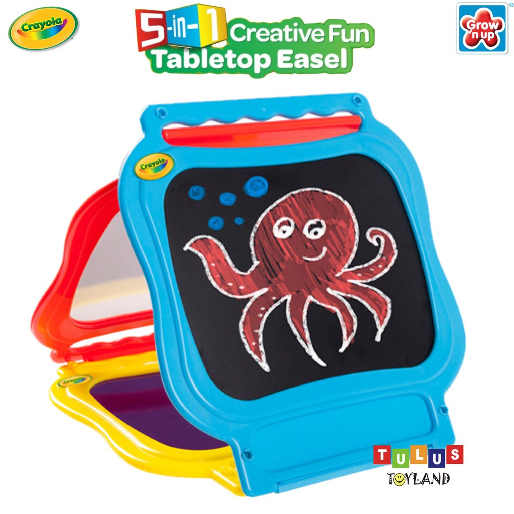 Papan tulis anak Crayola 5 in 1 Creative Fun Tabletop Easel 5in1 meja gambar portable table edukatif