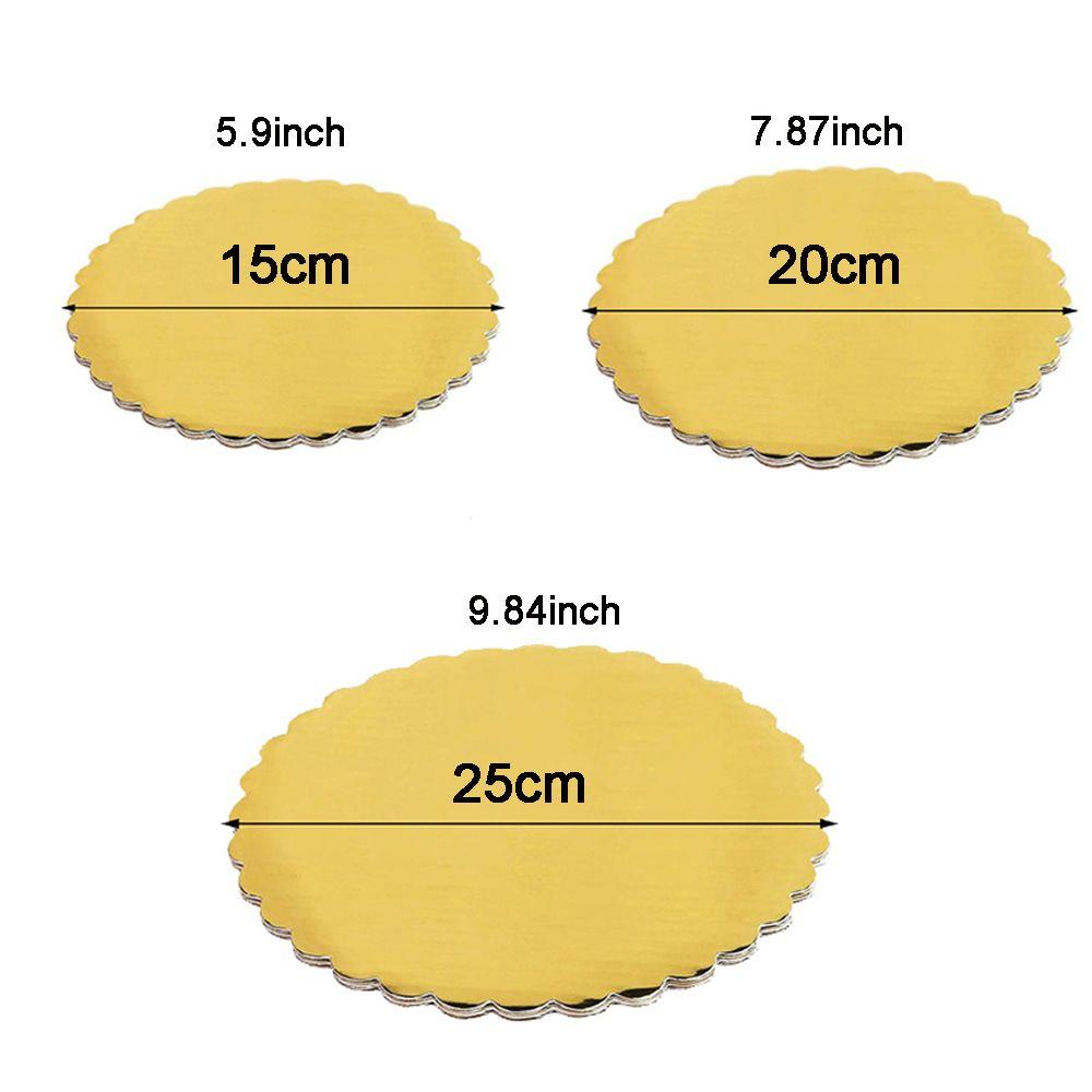 Solighter 5Pcs Tray Dessert Sekali Pakai Untuk Aksesoris Pesta Ulang Tahun Pernikahan Dapur Karton Bulat