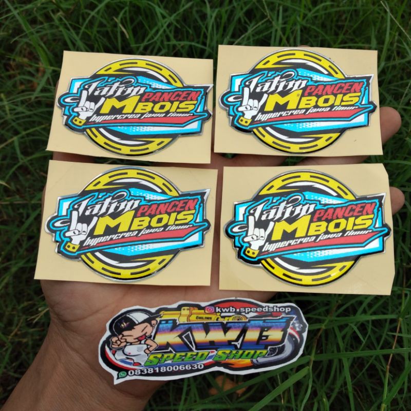 Sticker emblem hypercrea jatim mbois hologram timbul