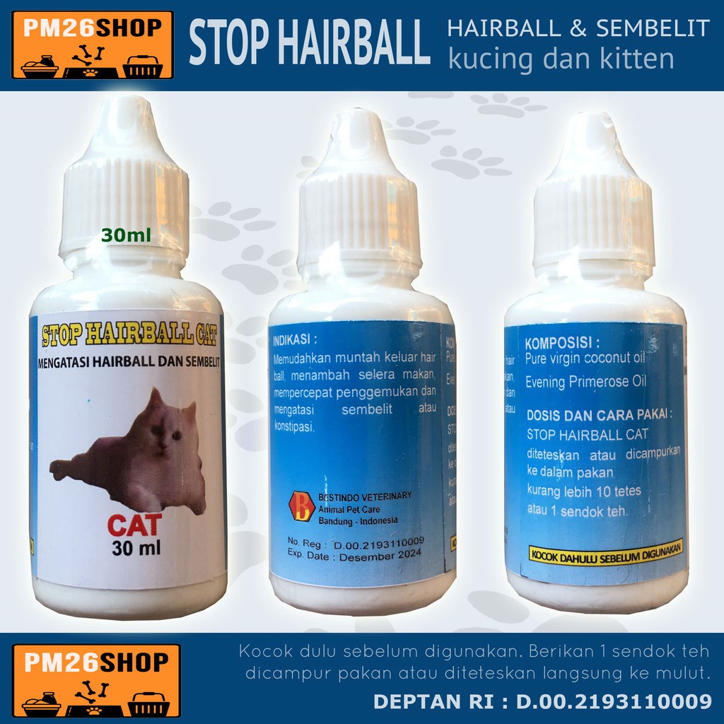 Obat Kucing Sembelit Susah Buang Air Dan Hair Ball STOP HAIRBALL