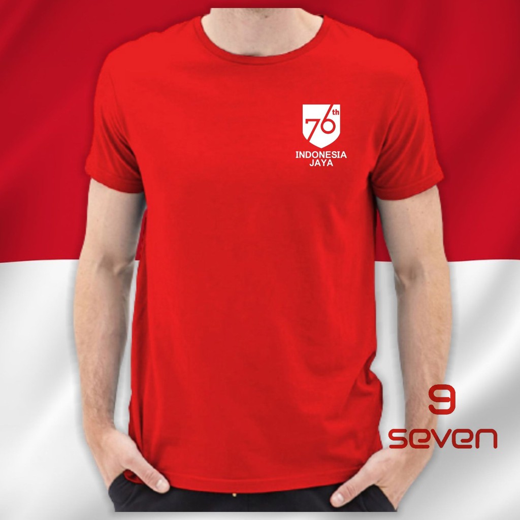 Bisa cod 9SEVEN-BAJU KAOS HUT RI KE 76-KAOS 17 AGUTUS 2021