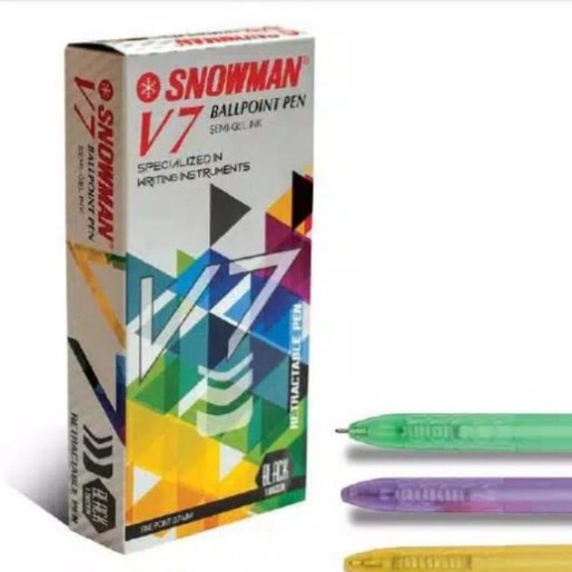 

BALLPOINT, PULPEN V7 SNOWMAN HITAM ISI 11 PCS