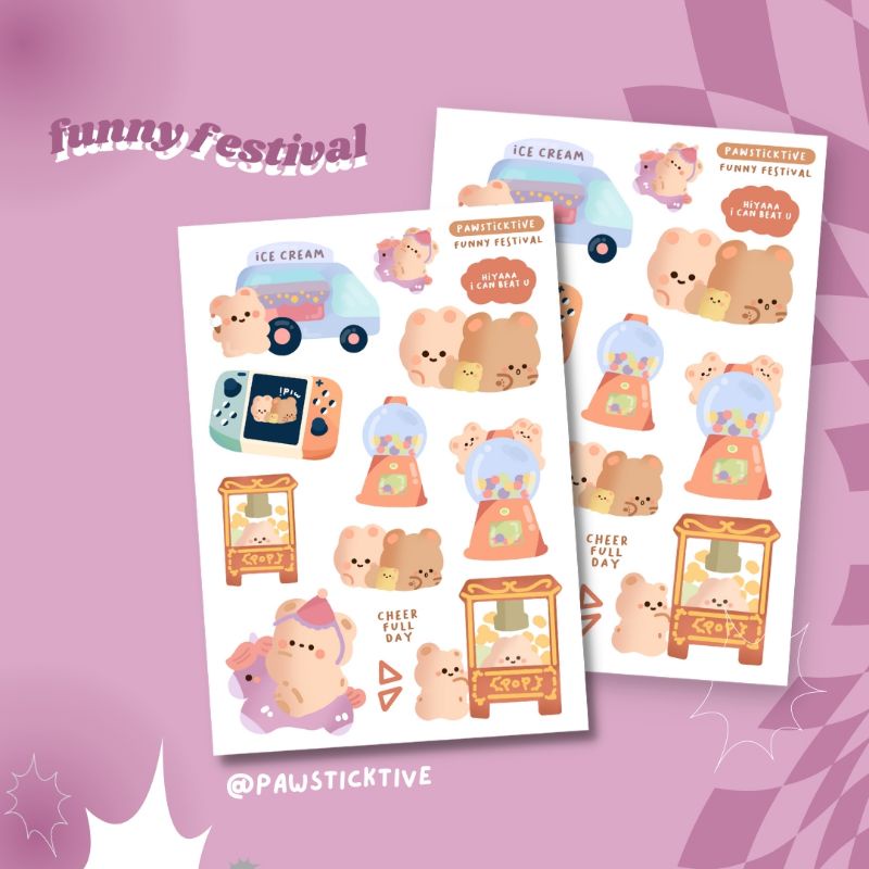 

Pawsticktive Funny Festival Sticker