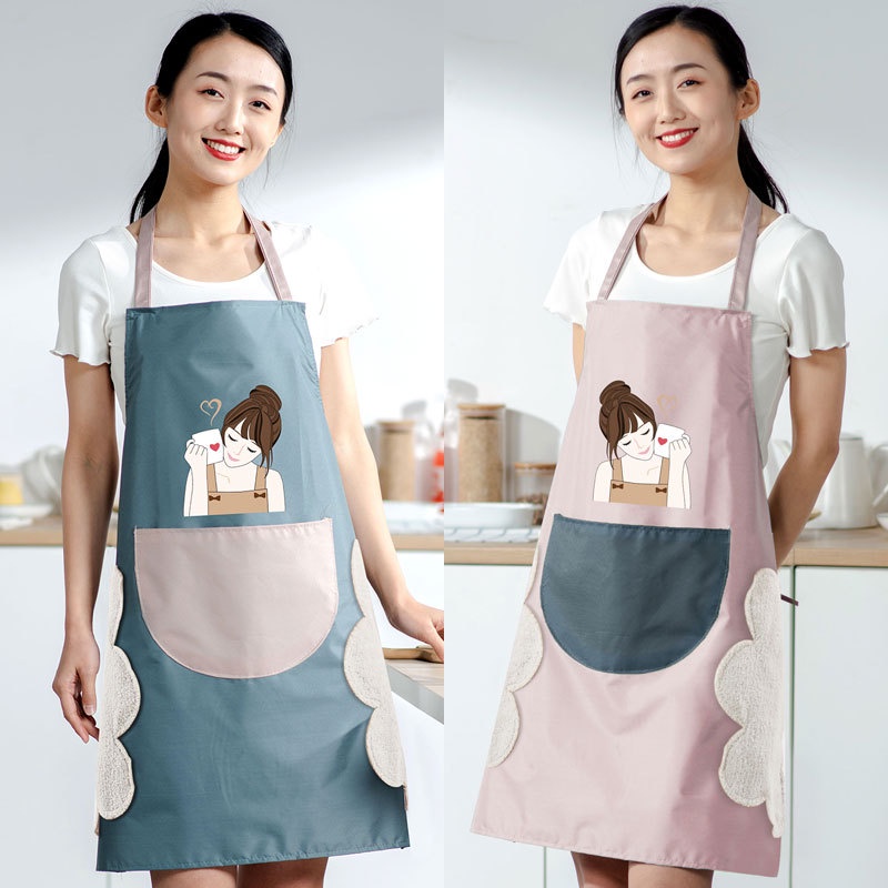 Grosir - H1015 Apron Masak Anti Minyak / Celemek Masak Waterproof / Apron Dapur Karakter / Celemek Dapur