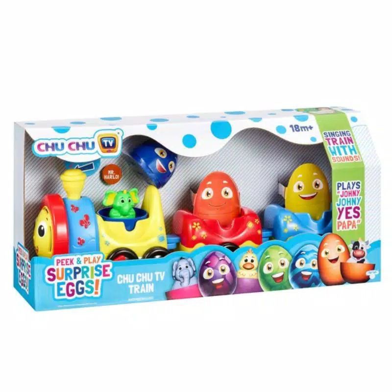 Chuchu tv peak &amp; and play chu chu train surprise eggs mainan anak bayi baby hadiah kado ultah kereta