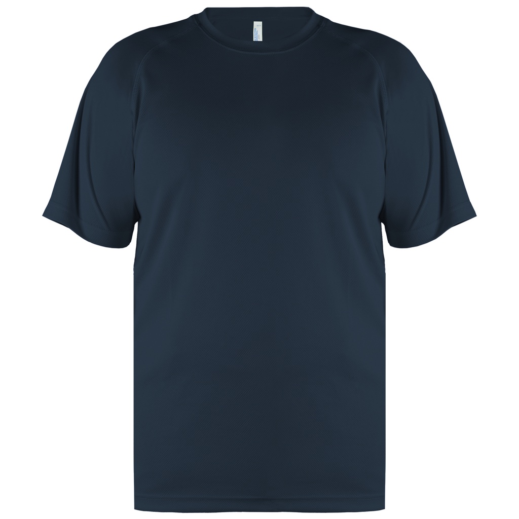 NEW STATES APPAREL Kaos Polos Olahraga Pria dan Wanita Lengan Pendek Dri Fit Satu Warna S-2XL -2700-NAVY
