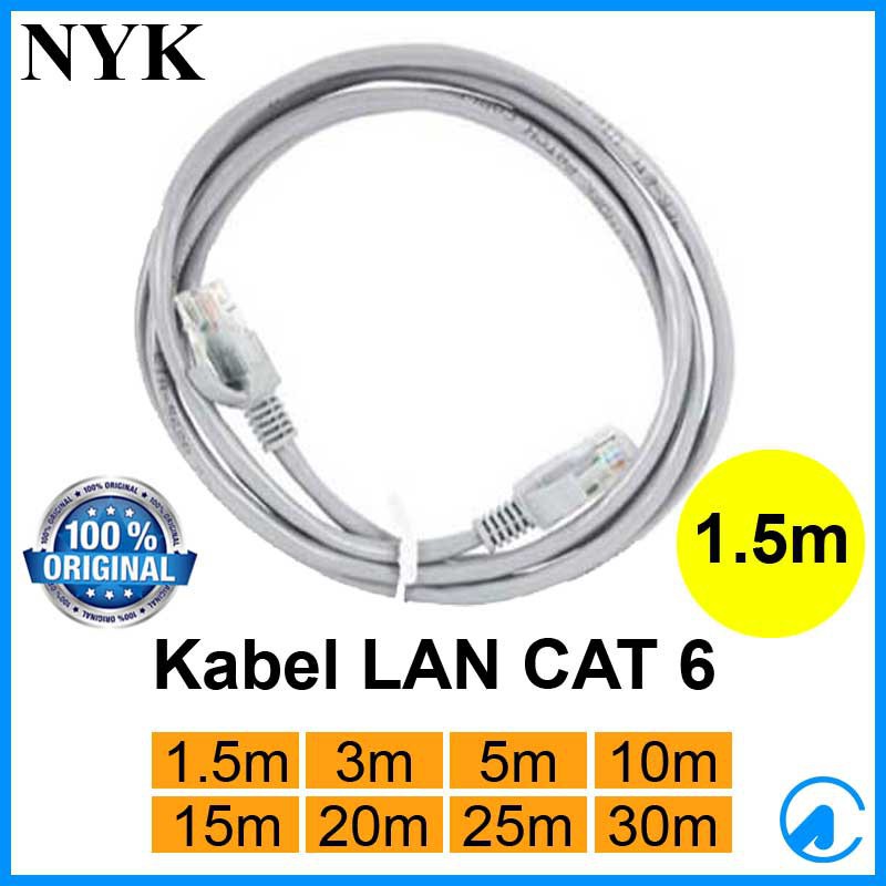 Kabel LAN 1.5 Meter CAT 6 Siap pakai