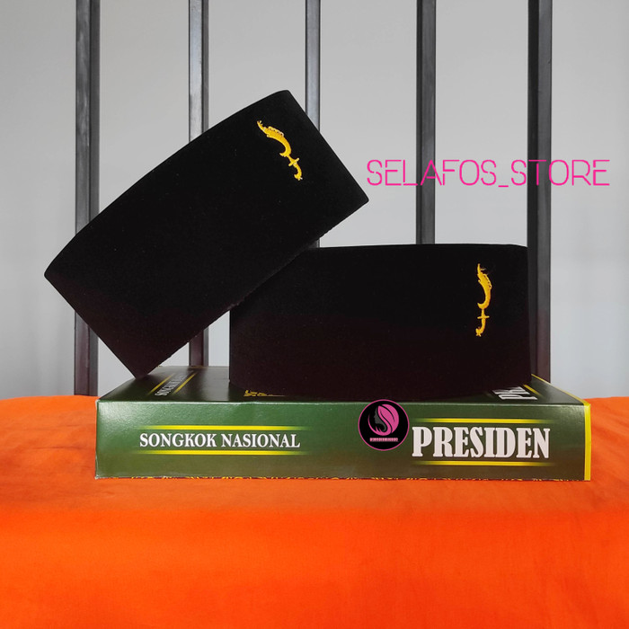 PROMO PECI SONGKOK KOPIAH HITAM PRIA LOGO KUJANG PECI PRIA MODEL TERBARU - KUJANG, 7