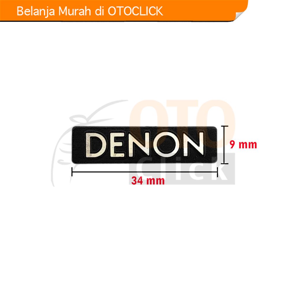 Emblem Aluminium Sticker Decals 3D Logo Denon Audio Speaker