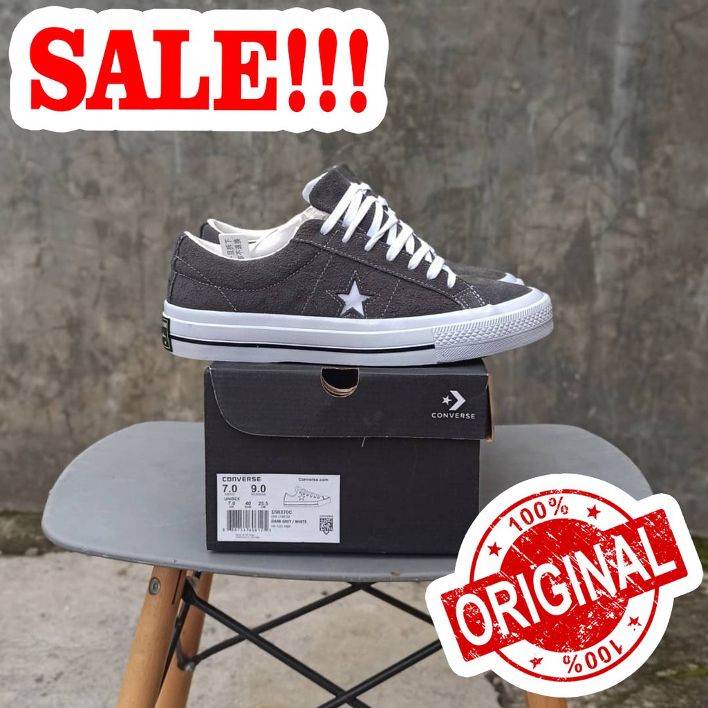 SEPATU CONVERSE ONE STAR FIELD SURPLUS GREY WHITE ORIGINAL 40-44
