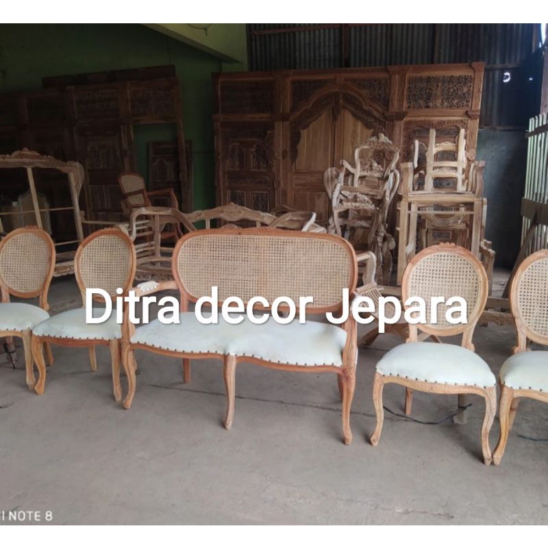 kursi pelaminan rotan rustic / kursi pelaminan rotan