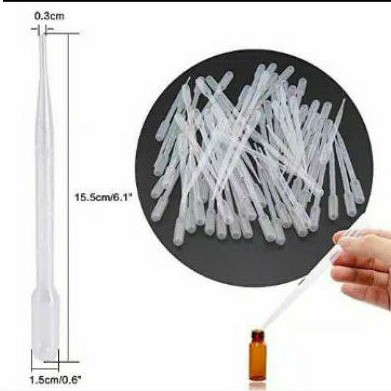 PIPET Plastik 3ml obat pakan ikan cupang artemia kutu air aquarium aquascape