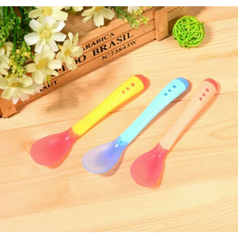 sendok makan bayi sensor panas