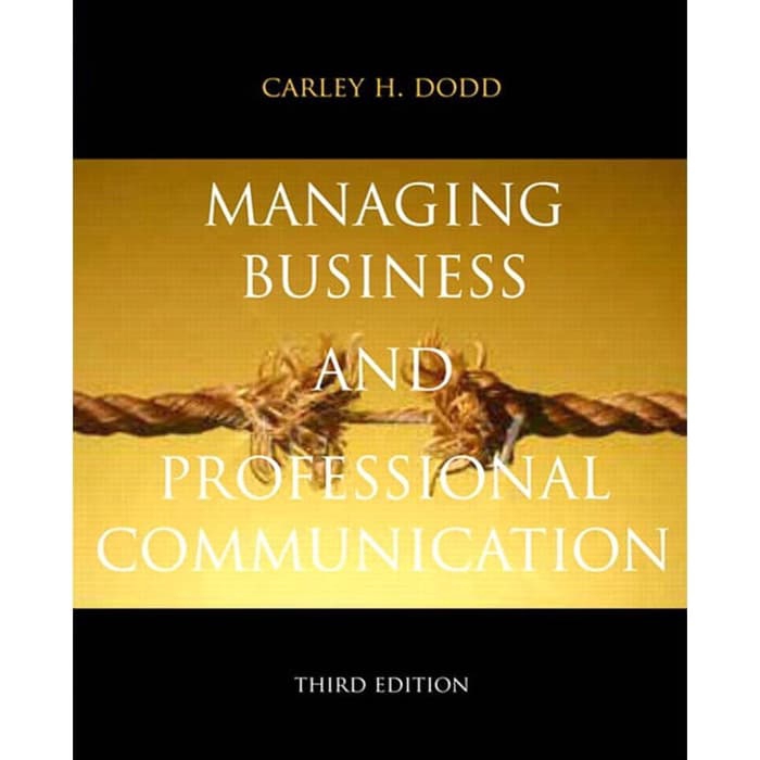 

Buku Managing Business & Professional Communication-Pearson (2011) - HARD COVER