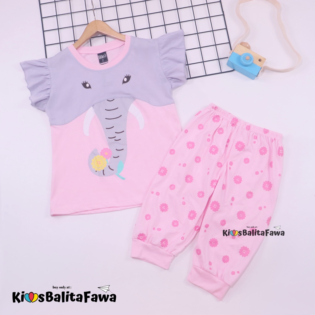 Setelan Bare Bears Size 4-6 Tahun / EXPORT Quality Baju Karakter Kaos Lengan Pendek Celana Pendek