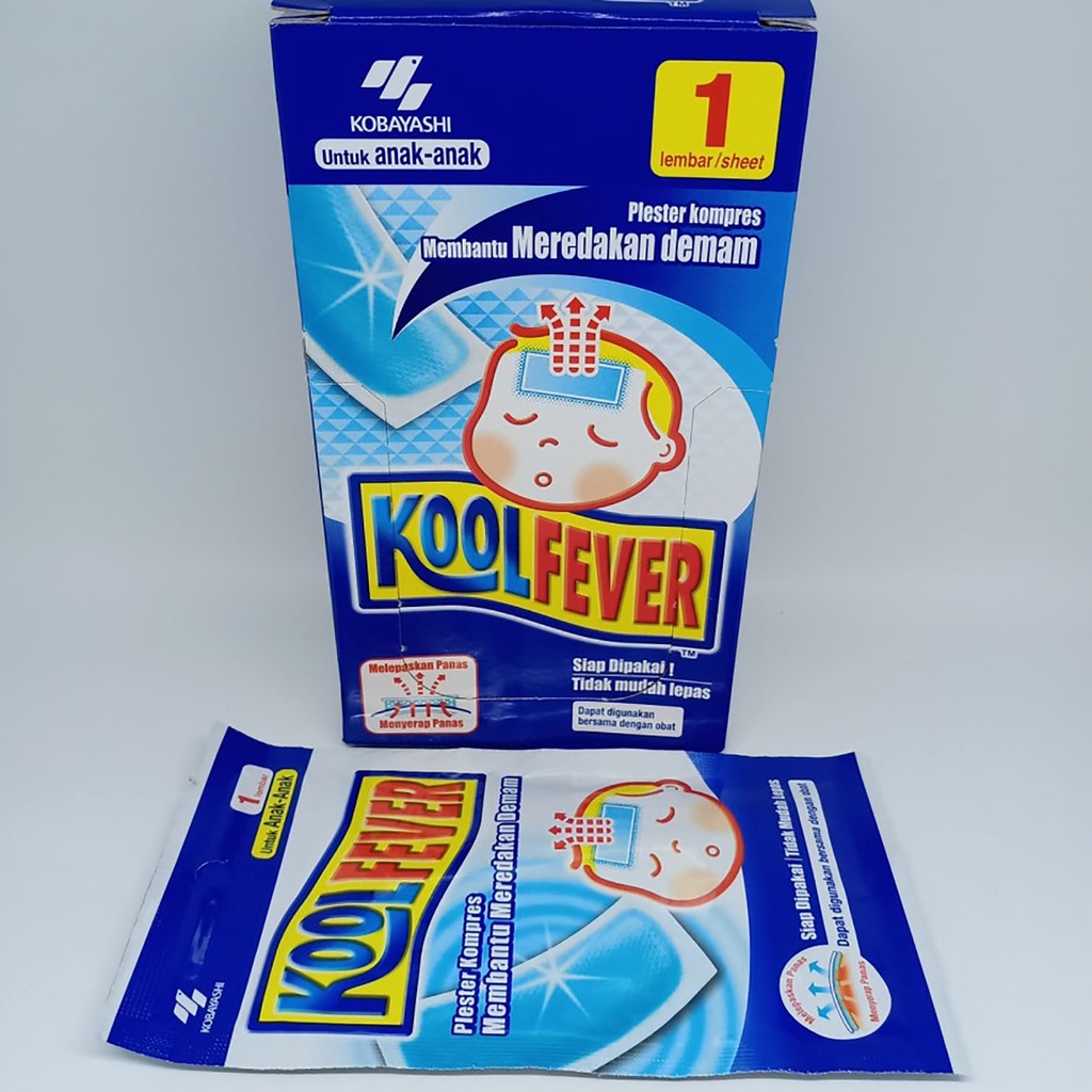 Bisa COD Kool Fever Anak - Plester Kompres Membantu Meredakan Demam - Koolfever Tidak Mudah Lepas - Koolfever