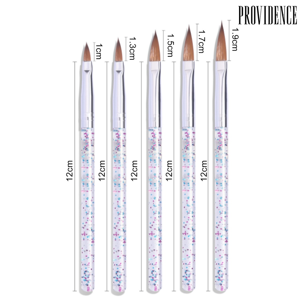 Providence 5Pcs/Set Nail Art Brush Soft Tip Multifunctional Ultra Thin Flower Stripes Lines Liner DIY Drawing Brush for Manicure