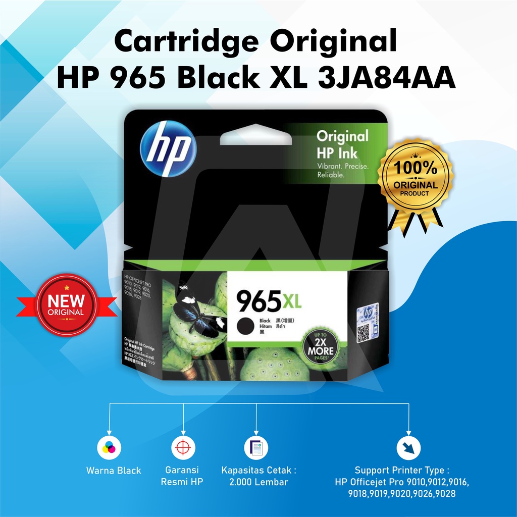 Tinta HP 965 XL Black &amp; Colour Original Ink Cartridge