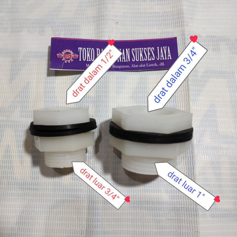 mur drat toren 1/2" x 3/4" dan 3/4" x 1"