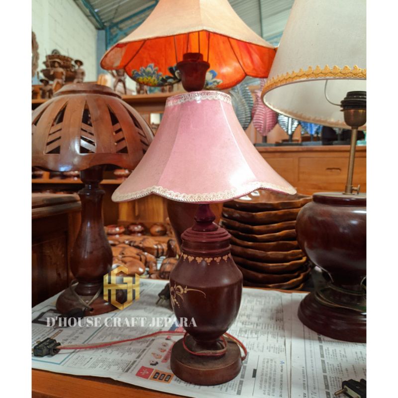 Lampu Tidur Hias Kayu Jati Lampu Hias
