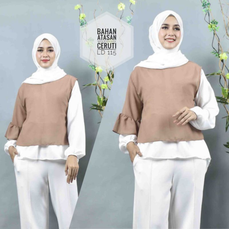 Atasan mix Ceruty/Tunik Blazer Mix Ceruty Terbaru