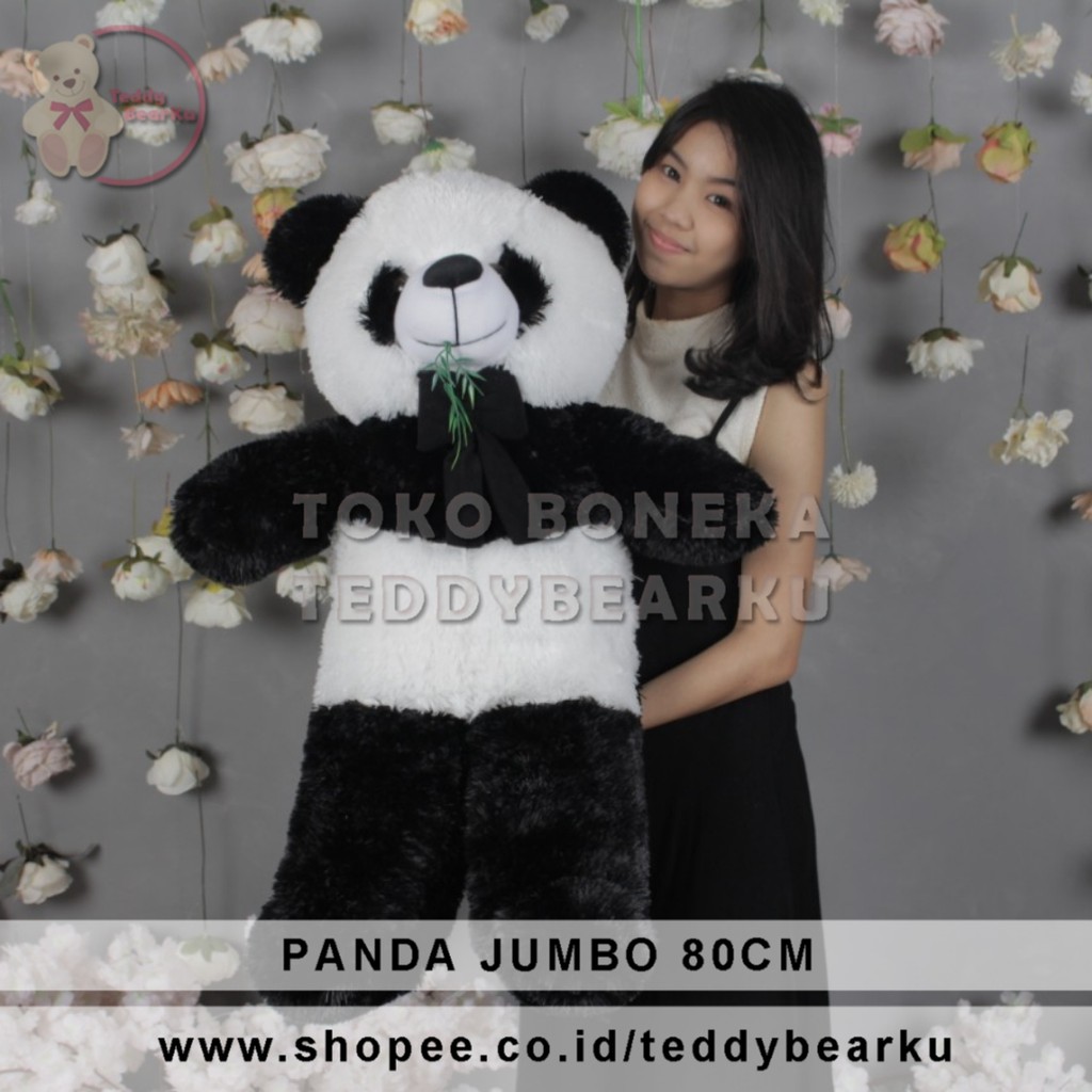 TERMURAH! BONEKA PANDA BERUANG TEDDY BEAR JUMBO 80CM LUCU BESAR