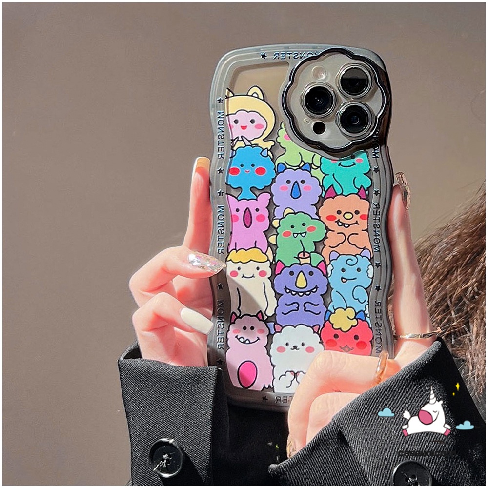 Soft Case TPU Motif Kartun Monster Untuk iPhone 7plus 8plus 11 13 12 Pro MAX 7 8 6 6S Plus XR X XS MAX SE 2020