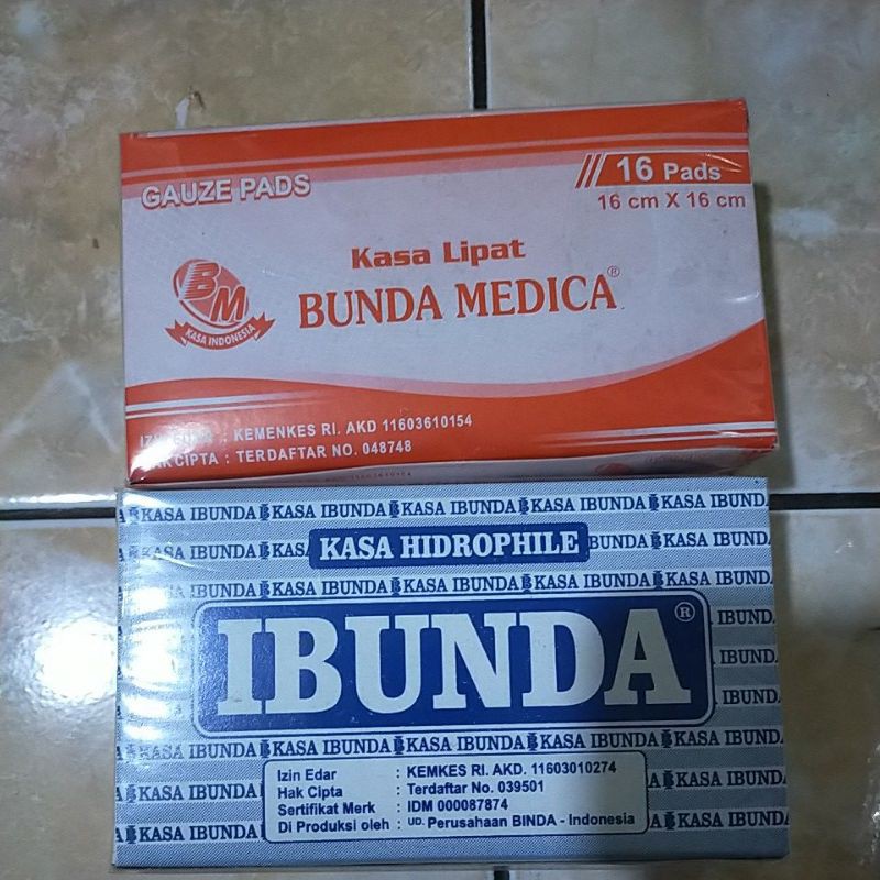 KASA STERIL BUNDA MEDIKA . KASSA HIDROPHIL STERIL IBUNDA per box 16x16