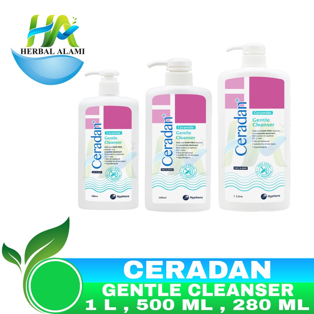 Ceradan Ceramide Gentle Cleanser Face &amp; Body Botol Besar