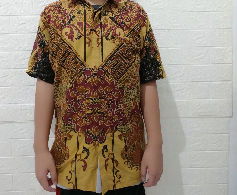 Batik Pria Lengan Pendek Motif Corak Hitam Terbaru Batik Pekalongan Jawa Pria Murah