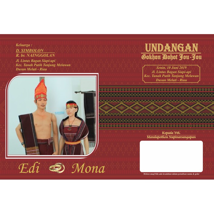 UNDANGAN BATAK DESAIN TERBARU