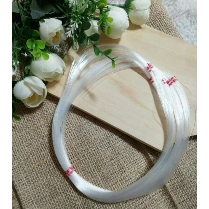 senar pancing| stringing cable | senar elastis untuk kalung masker atau gelang