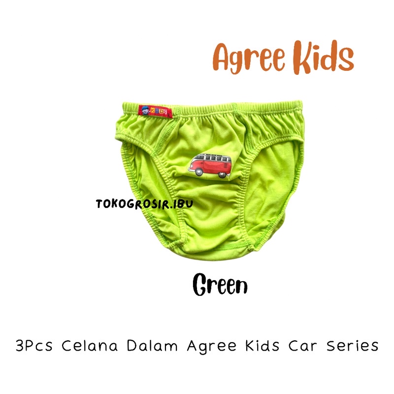 Isi 3 Pcs Celana Dalam Anak Laki Laki Cowok Agree Kids Cars Original Katun Adem 1 3 5 7 10 Tahun / Cd Celana Dalam Boxer Anak Kancut Anak Sempak Anak Laki Laki Cowok Katun Agree Kids Murah / Celana Dalam Anak Agree Kids Katun