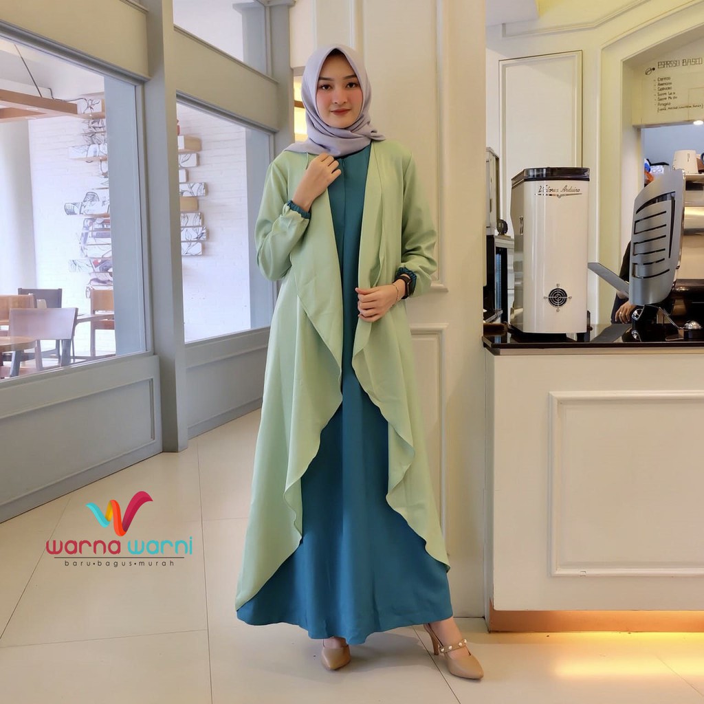 Gamis Mizuki Mint Tosca / Terbaru / Promo / Maxi Dress /promo