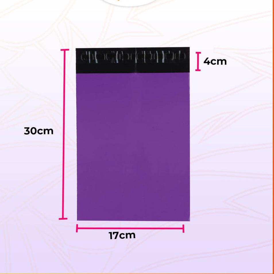 

↫ Plastik Packing Polymailer Warna Ungu 17x30 isi 100 pcs Tebal Glossy MURAH ロ
