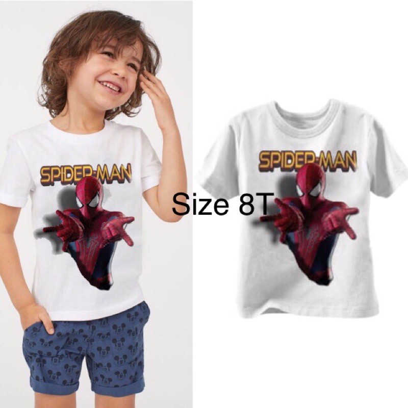 Amigoz kids clothing/kaos anak lengan pendek spiderman/amigos marvel tee putih merah/kaos anak