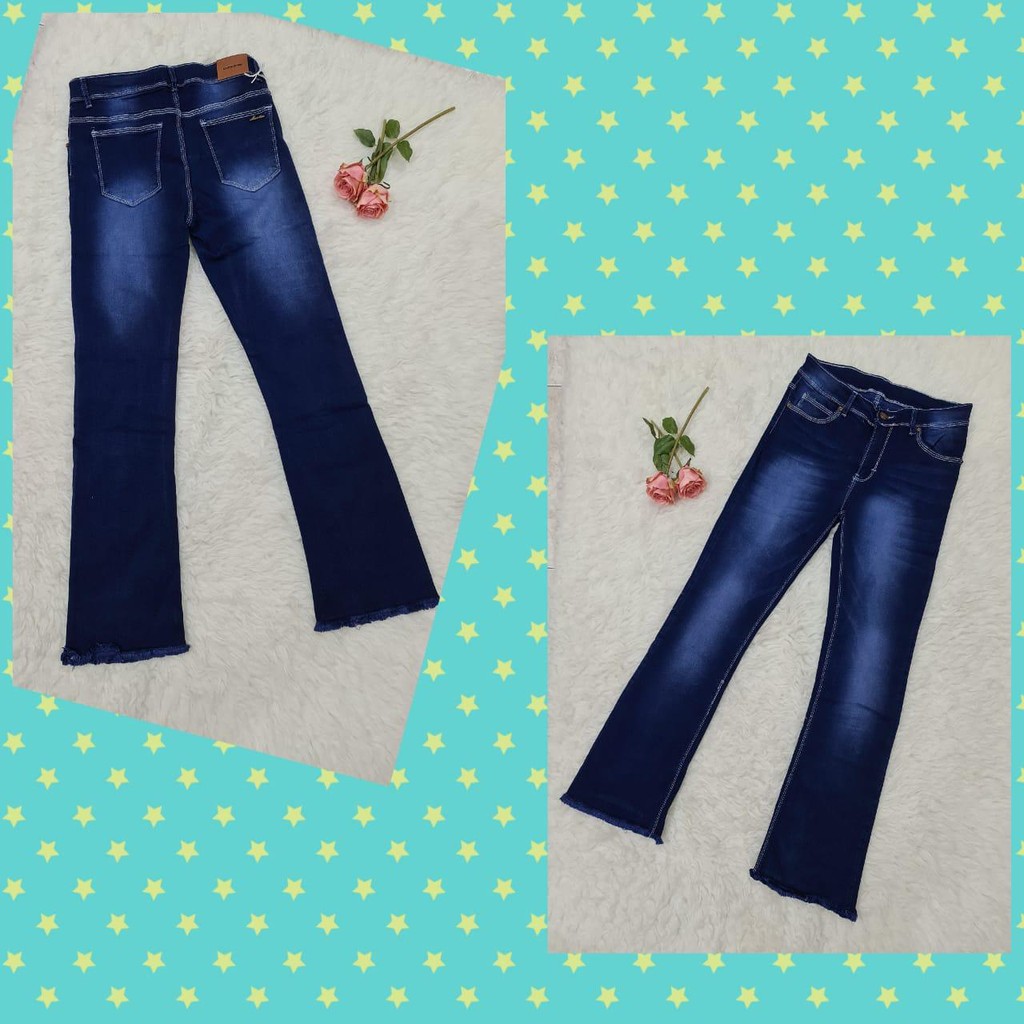 Realpict Celana Panjang Jeans Wanita Cutbray Rawis 31-34 Bisa Bayar Ditempat(COD)