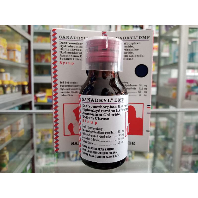 SANADRYL DMP SIRUP 60ml | Obat Batuk Tidak Berdahak - ED 12/2024