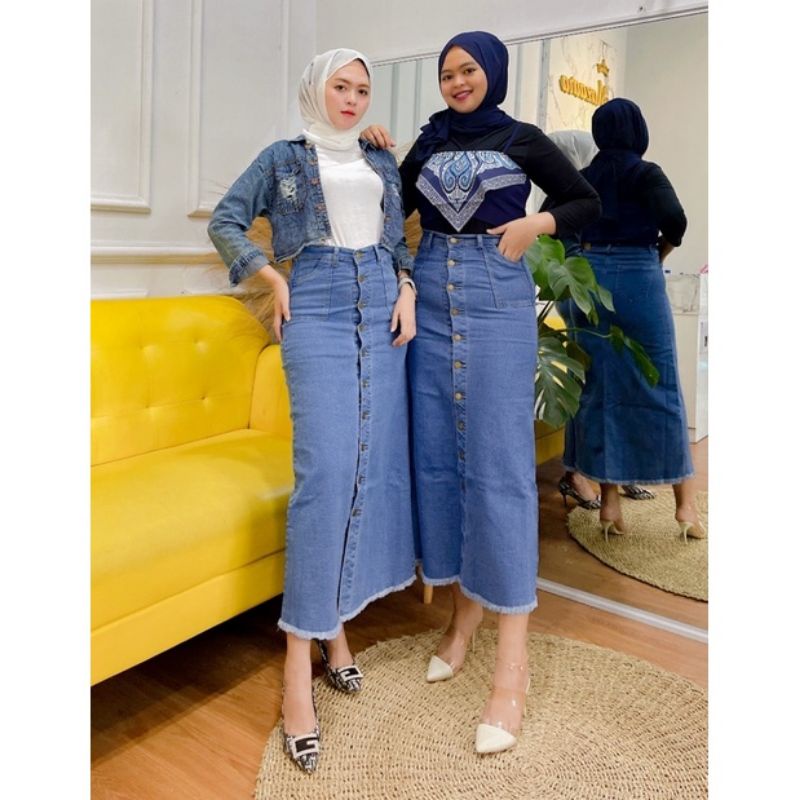 Rok jeans street premium mazaara .id