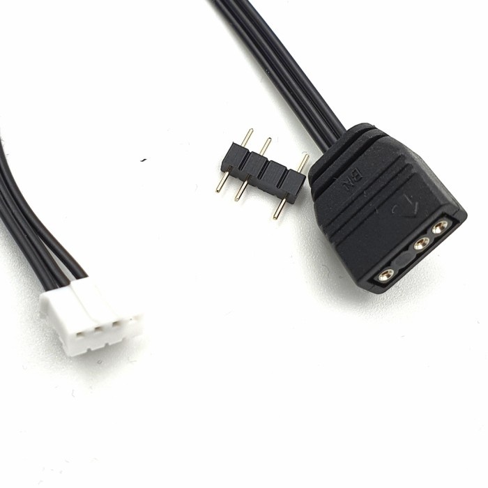 Kabel adapter argb 3 pin 5v to mini rgb cable konverter led fan pc