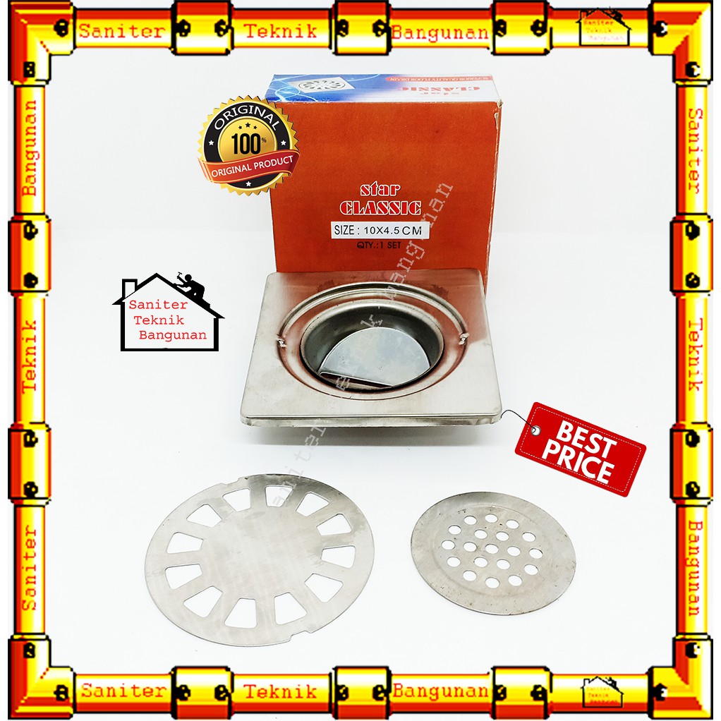 SARINGAN GOT CLASSIC STAINLESS ANTI KECOA-SARINGAN KAMAR MANDI