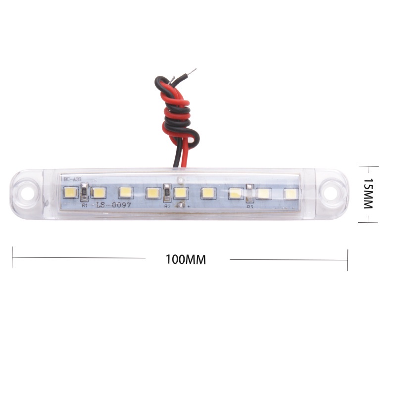 10pcs 9SMD Lampu Oval Clearance Trailer 24V Truk Lorry Caravan Camion LED Side Marker Indikator Lampu 12V Lighting Trailer